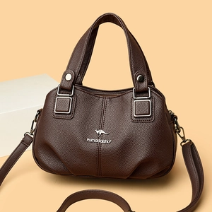 Borsa A Tracolla Da Donna Pelle Sintetica Grana Litchi Grande Capacità Minimalista Retrò Borsa A Mano Quotidiana Casual Spalla