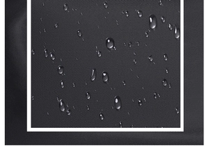 Dettaglio macro del tessuto oxford impermeabile con gocce d'acqua sulla superficie