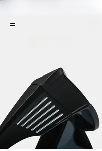 Detail view of matte black Y2K sunglasses frame featuring lighter and super elastic material