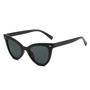 Lunettes De Soleil Cat Eye Rétro Femmes Protection UV400 Monture PC Anti Lumière Bleue Tendance Vintage Rivet Métal