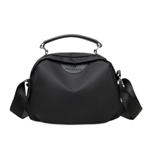 Classic black oxford cloth women's shoulder bag with large capacity and hand strap