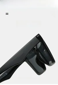 Detail der hochglänzenden Katzenaugen-Sonnenbrille mit elastischen Bügelscharnieren