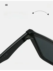 Details zum robusten Scharnier und der CE-Kennzeichnung der Katzenaugen-Sonnenbrille