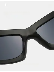 Detail view of comfortable nose pads on black Y2K punk sunglasses for long-wear comfort