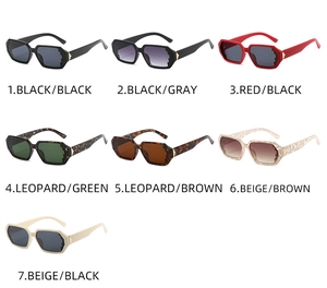 Detailed collection of pixelated polygon sunglasses in seven unique color frame variations