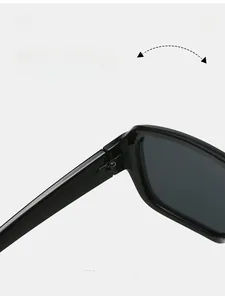 Detail of durable texture hinge on black glossy sunglasses with reinforced metal structure