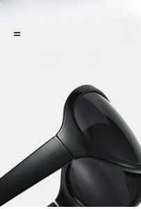Detail of black alien-style sunglasses frame showing durable and lightweight material texture