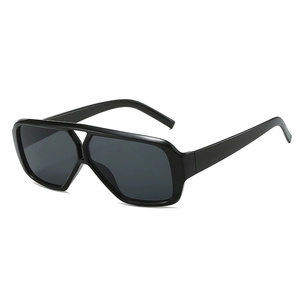 Fashion Sunglasses Women UV400 Protection PC Frame AC Lens Large Square Flat Top Double Bridge Vintage Street Wear