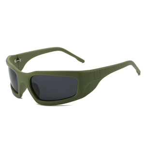 Lunettes De Soleil De Sport UV400 Polarisées PC TAC Enveloppantes Y2K Cyberpunk Cyclisme Mode Pour Unisex Hommes Femmes