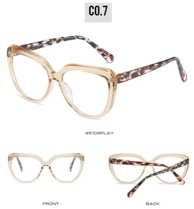 Cat eye glasses frames shown in multi-angle views with champagne and tortoiseshell finish