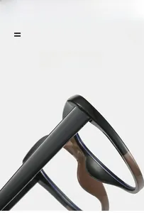 Detail of cat eye TR frame showing super elastic lightweight material and bicolor design