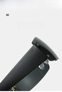 Detailansicht der Scharniere und Nasenpads dieser schwarzen randlosen Sonnenbrille