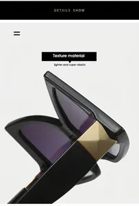 Détail macro des charnières de lunettes noires avec accents en métal doré poli