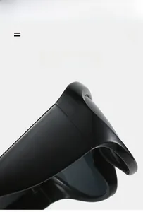 Detail des leichten, super elastischen schwarzen Rahmens der Y2K Radsport-Sonnenbrille