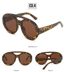 Detailed views of vintage oversized tortoiseshell sunglasses with double bridge frames