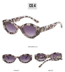 Detailed multi-angle views of tortoiseshell sunglasses with purple gradient lenses