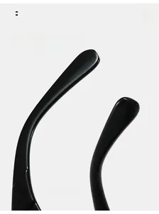 Detail view of the curved mirror legs on these oversized retro square sunglasses for comfort