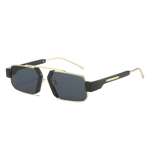 Fashion Square Sunglasses UV400 Protection Metal Plastic Frame Geometric Retro Punk Streetwear Eyewear For Men Women