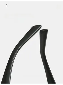 Close-up of curved mirror legs on square sunglasses for comfortable and secure wear