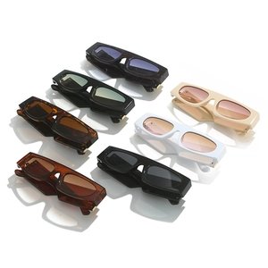 Flat top rectangular sunglasses in 7 assorted colors including tortoiseshell and black