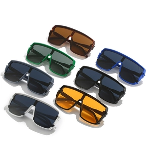 Autumn oversized flat top sunglasses collection with wrap-around frames in seven colors