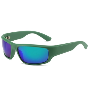 Retro Eckige Sport Sonnenbrille UV400 Schutz Wrap Around PC Rahmen AC Gläser Outdoor Radfahren Fahren Unisex Mode