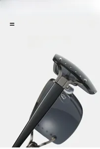 Detail view of durable metal hinges and thick black temples on vintage oversized sunglasses