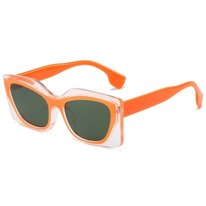 Oversized Cat Eye Sunglasses PC Double Layer Contrast Color UV400 Fashion Streetwear For Men Women