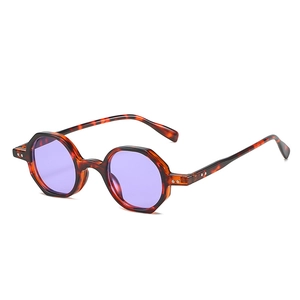 Polygon Sunglasses UV400 Protection Vintage PC Thick Frame Retro Octagon Sun Glasses For Women Men Fashion Accessory