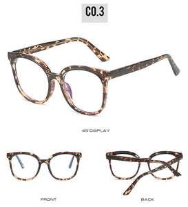 Multi-angle view of tortoiseshell TR90 large frame glasses showing front and side details