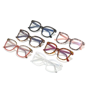 Oversized TR90 anti-blue light glasses frames for women in six stylish assorted colors