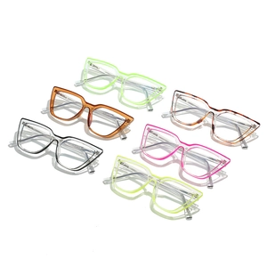 Cat eye anti-blue light glasses with TR90 metal spring legs in six vibrant colors