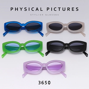 Detailed physical view of stylish cat eye sunglasses in various candy colors