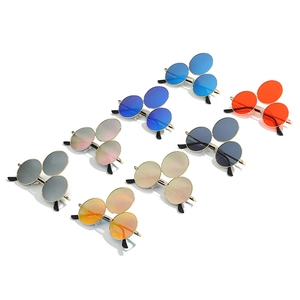 Three-lens novelty sunglasses with creative Erlang Shen design and diverse colors