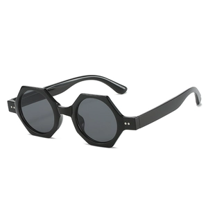 Lunettes De Soleil Hexagonales Rétro Protection UV400 Monture PC Mode Polygone Plein Air Tendance Femmes Hommes Unisexe