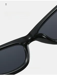 Detail showing comfortable ergonomic nose pads on black Y2K punk style sunglasses