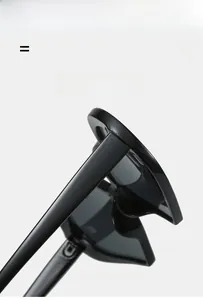 Detail of fashion heart sunglasses showing high-gloss PC frame and sturdy hinge joints