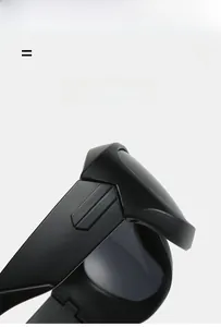 Macro detail of lightweight steampunk sunglasses hinge with matte black finish