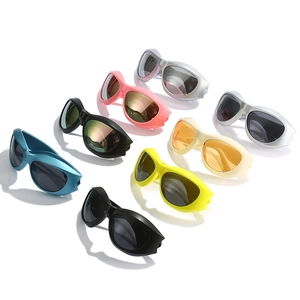 Steampunk oversized cycling sunglasses in multi-color streamline frames for outdoor sports