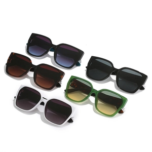 Collection of retro oversized square frame sunglasses in multiple colors for women