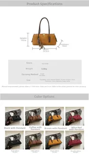 Tableau des tailles pour sac Boston rétro montrant les dimensions 34,5cm de large et 15cm