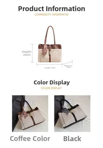 Detailed dimensions of the canvas tote bag showing length 34cm, height 24cm and width 13cm