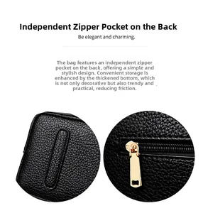 Detail view of reinforced thickened base and rear zipper pocket on black tote bag
