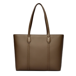 Sac Cabas Femmes Grande Capacité Cuir PU Grain Lychee Sac À Main Épaule Minimaliste Pour Travail Quotidien Mode
