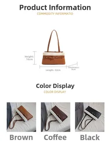 Infographie détaillée montrant les dimensions et couleurs du sac baguette en polaire