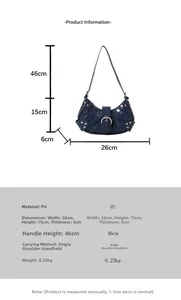 Guide des tailles détaillé pour le sac à bandoulière en similicuir motif crocodile PU