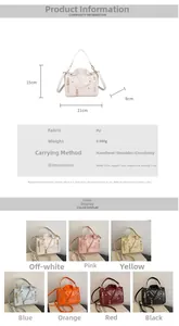 Size chart and color selection of motorcycle jacket style crossbody bags for women