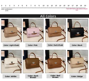 Comparison of eight stylish textured crossbody bags with an integrated measurement ruler