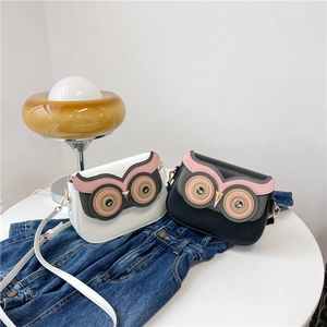 Sac Bandoulière En Cuir Pu Forme Hibou Avec Strass Sac À Épaule Animal De Dessin Animé Pour Femmes