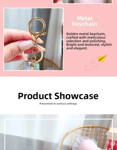 Close-up of golden metal lobster clasp and keychain chain with premium plating detail
